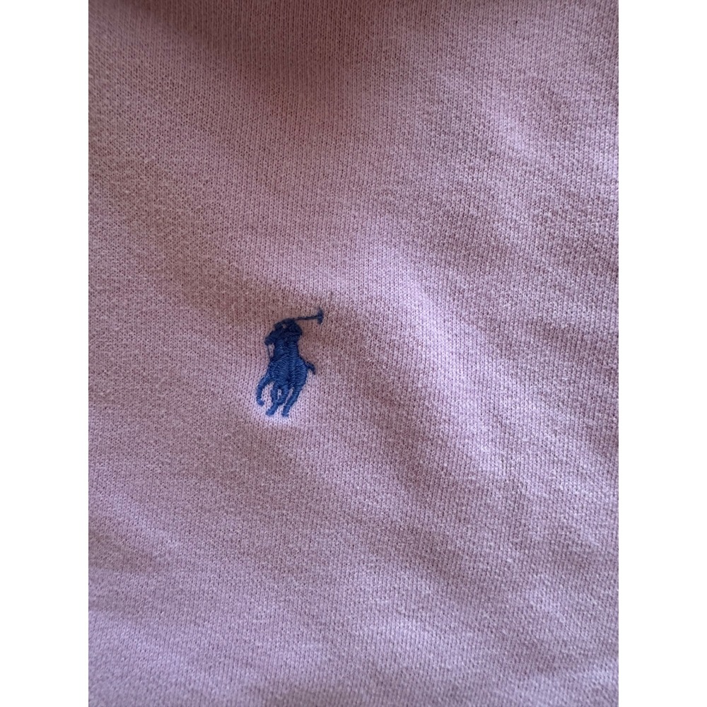 Polo Ralph Lauren Pink Pullover Hoodie Blue Pony Logo Women's Size XL - Picture 2 of 6